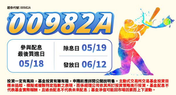 00982A 主動群益台灣強棒