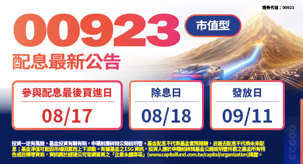 00923群益台ESG低碳50(原上市簡稱:群益台灣ESG低碳)