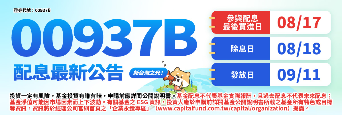 00937B群益ESG投等債+
